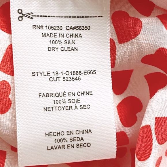 EQUIPMENT 100% Silk Heart Blouse Size XS - Picture 7 of 9